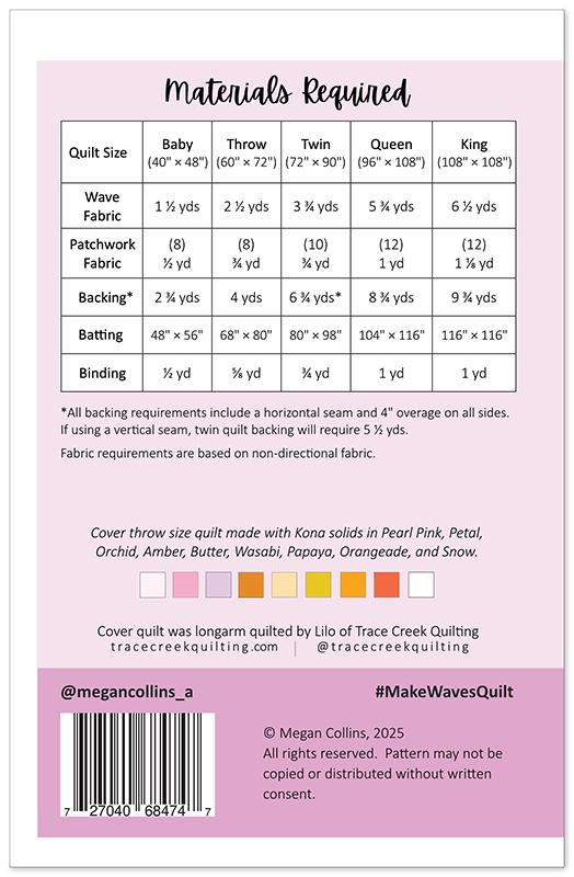 Make Waves Quilt Pattern by Megan Collins Quilt Design