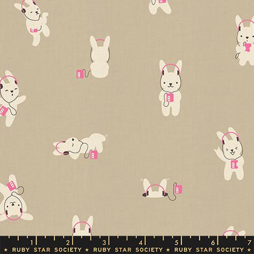 LoFi Linens by Rashida Coleman-Hale : Rabbeats Khaki RS1129 15CL