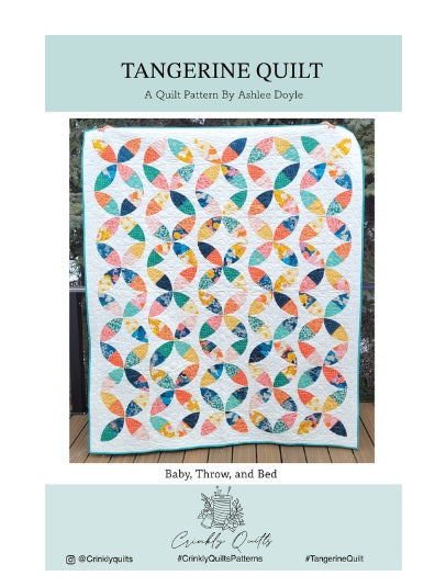 Tangerine Quilt Pattern by Crinkly Quilts