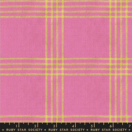 LoFi Loom Wovens by Rashida Coleman-Hale : Tattersome Vivid Pink RS1141 12