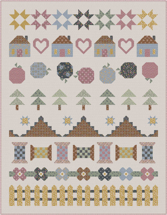 The Locust House Row Quilt # GGT0761 - Special Order 5/10/25