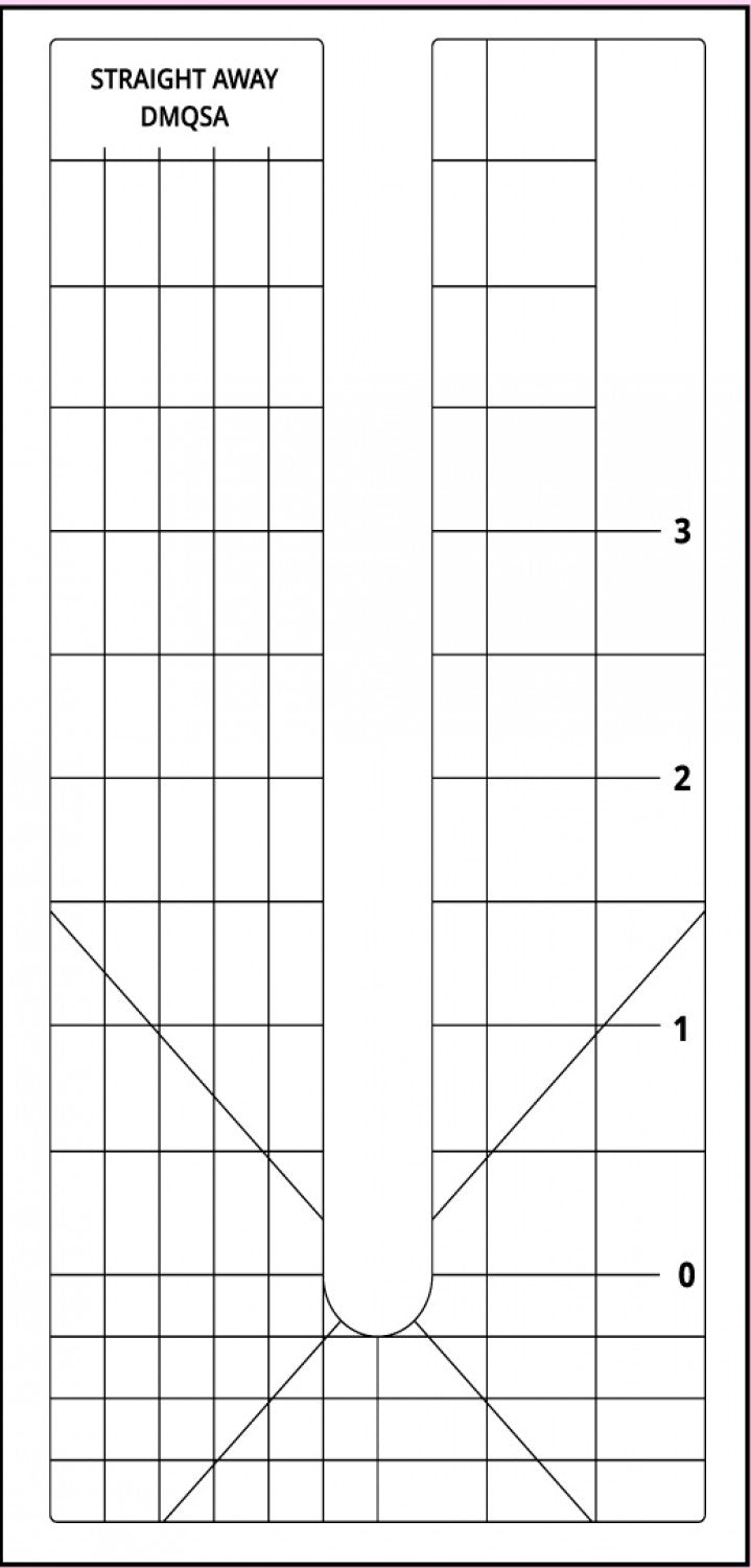 Long Arm DMQuilting 5in Straight Away Template # DT-DMQSA-LA - Special Order