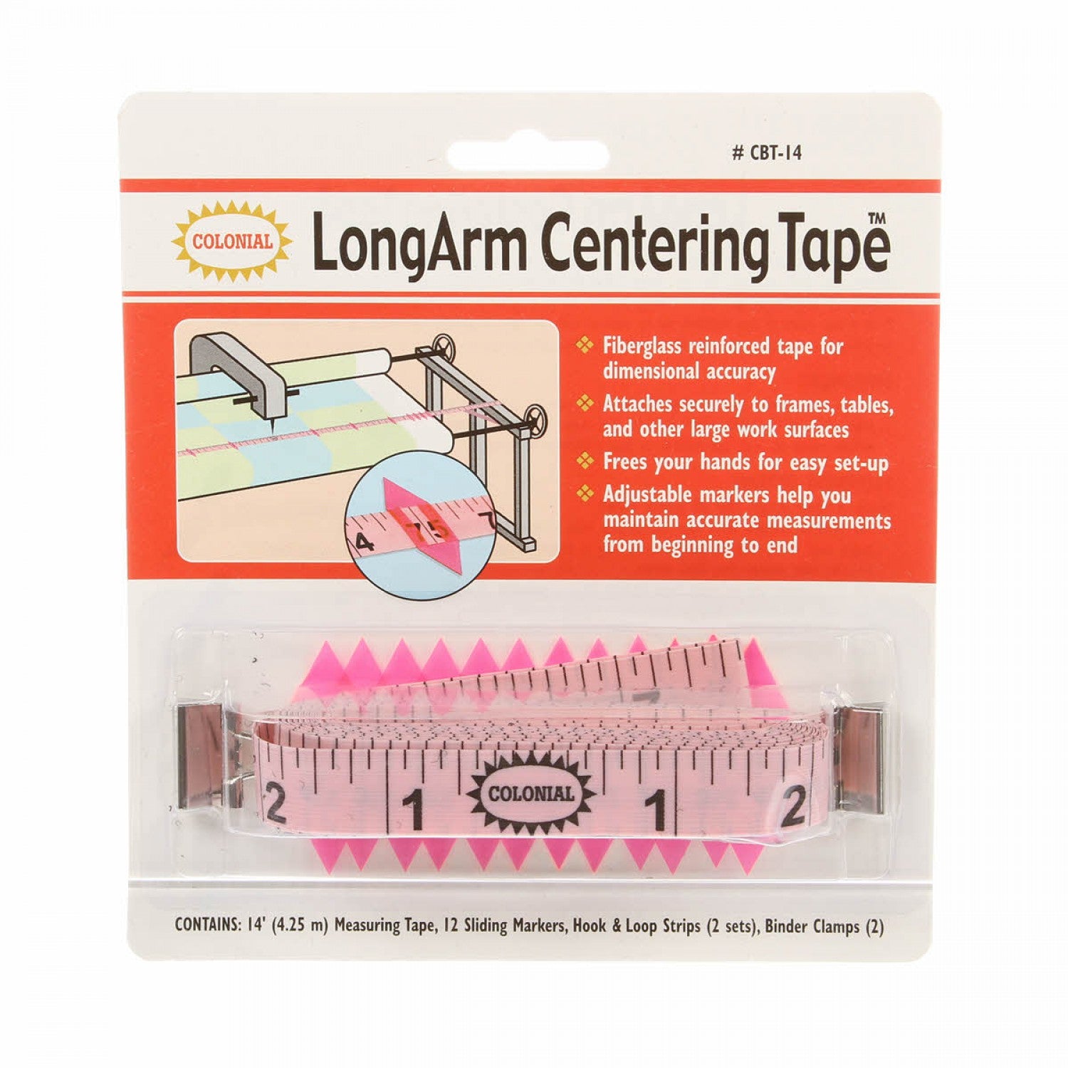 Longarm Centering Tape Measuring Tape # CBT-14C- Special Order