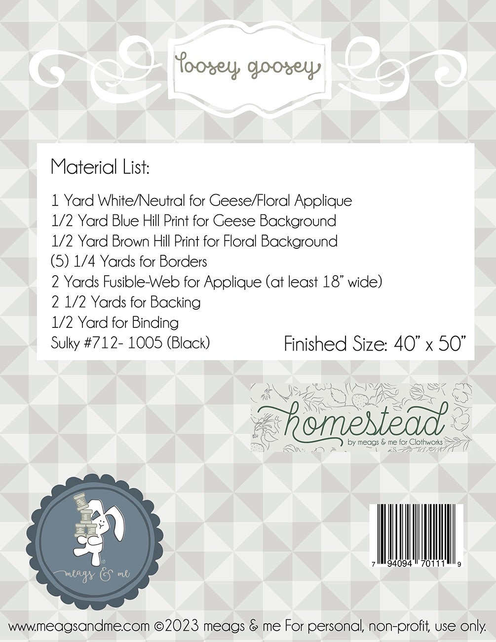 Loosey Goosey Quilt Pattern by Meags & Me - Special Order