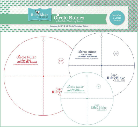 Lori Holt Circle Ruler Set 8in , 10in And 12in Sizes # STRULER-4521 - Special Order