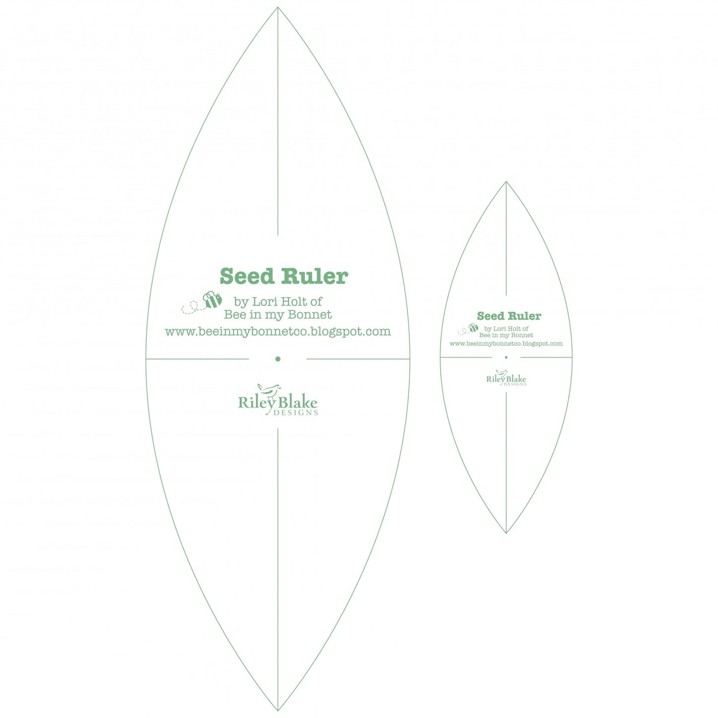 Lori Holt Seed Ruler Set 2pcs # ST-18059 - Special Order