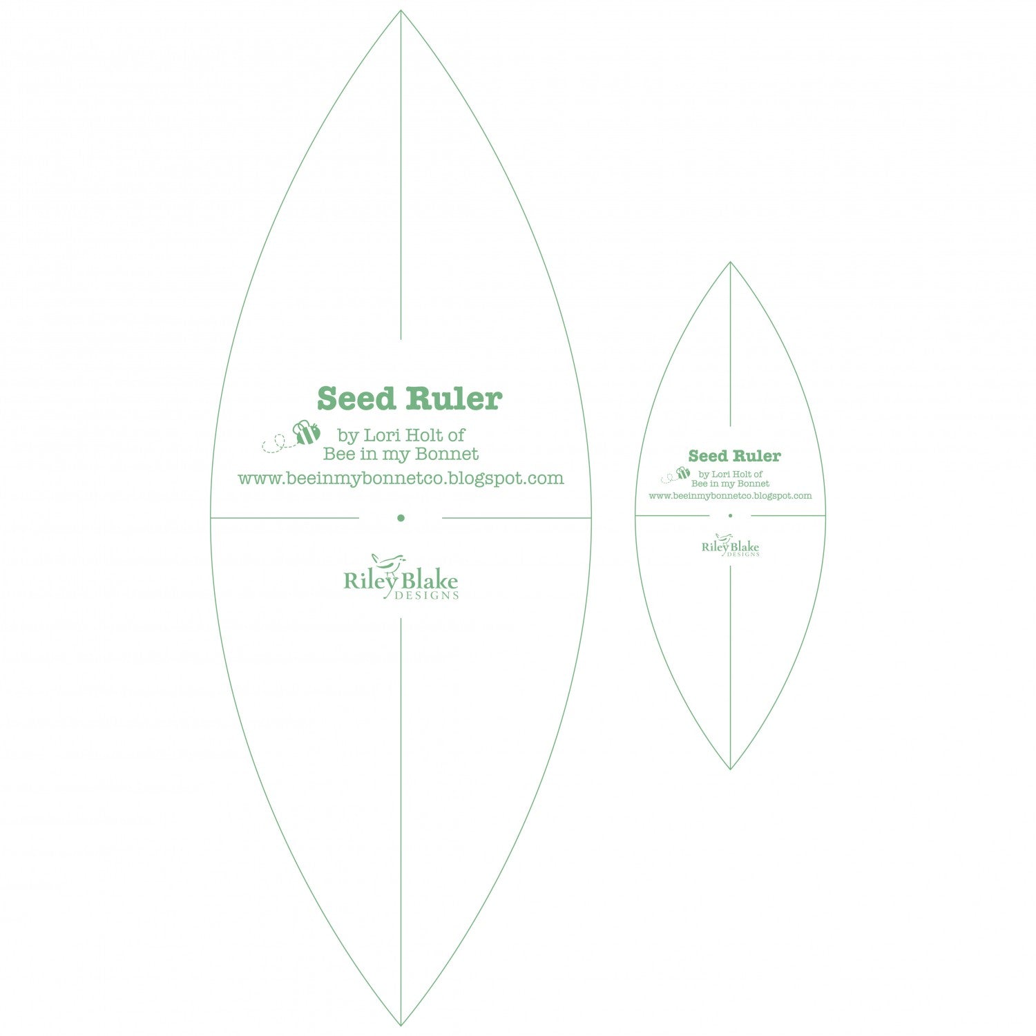 Lori Holt Seed Ruler Set 2pcs # ST-18059 - Special Order