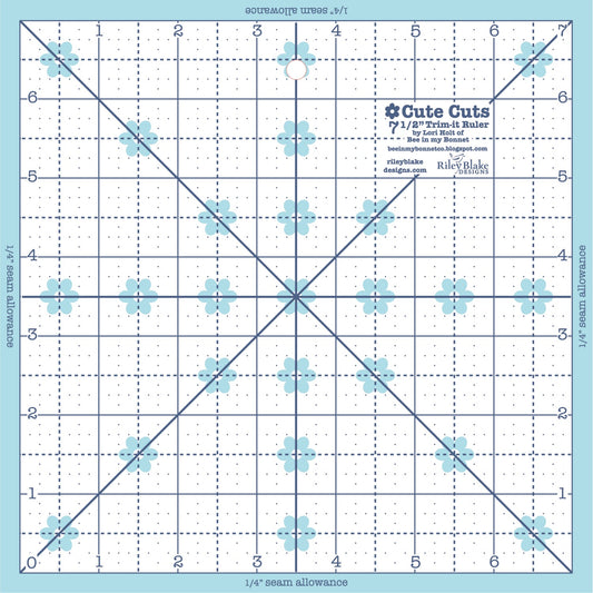 Lori Holt Trim It Ruler 7.5" Square # STTI-21863 - Special Order