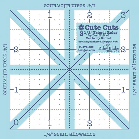 Lori Holt Trim-it™ Ruler Square 3-1/2in x 3-1/2in # STTI-5525 - Special Order