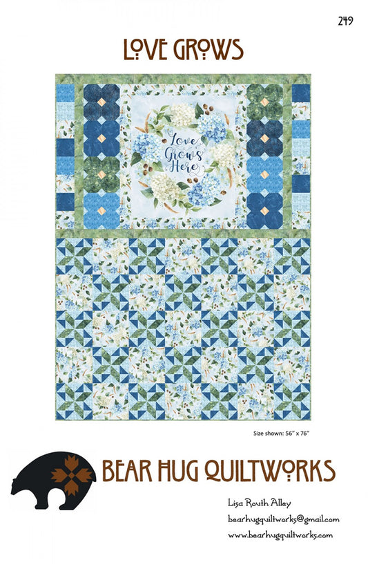 Love Grows Quilt Pattern by Bear Hug Quilts BHQ-249 - Special Order