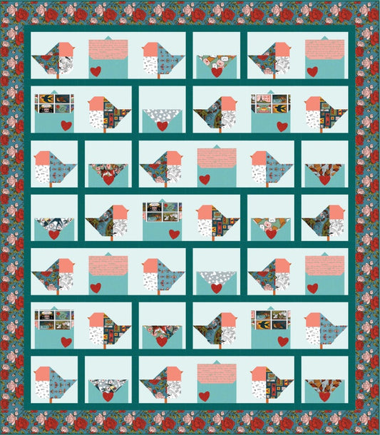 Love Letters by Club Hauer : Love Birds Quilt Kit (Estimated Arrival December 2025)