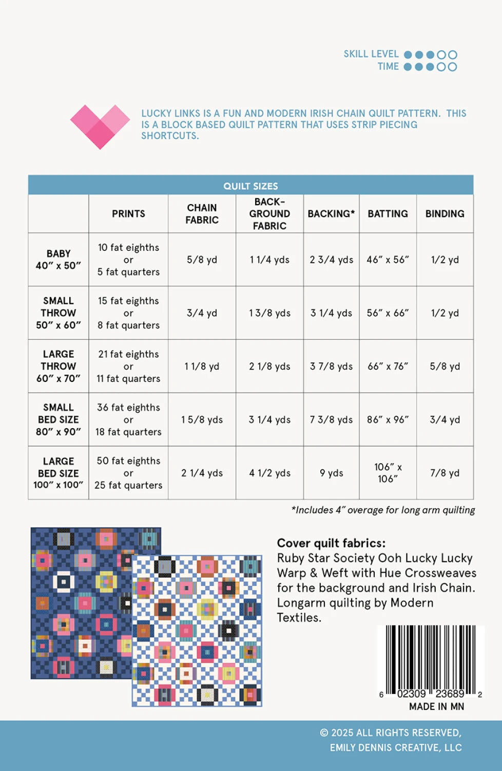 Lucky Links Irish Chain Quilt Pattern by Quilty Love