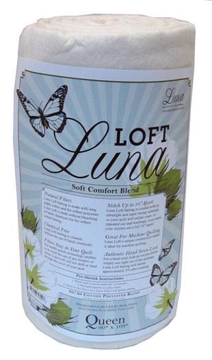 Luna Loft Cotton Blend Quilt Batting - Queen Size LP 2108