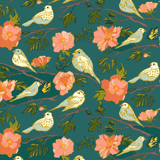 Lush Life by Jennifer Moore - Birds of a Feather Teal 54712-2