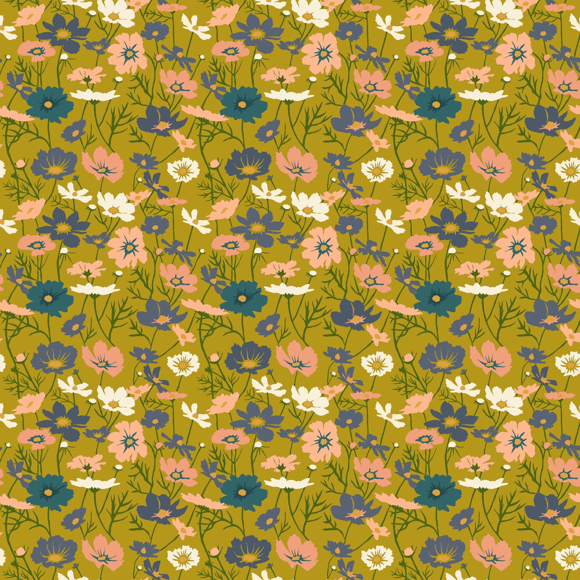 Lush Life by Jennifer Moore - Blooming Cosmos Moss 54716-8