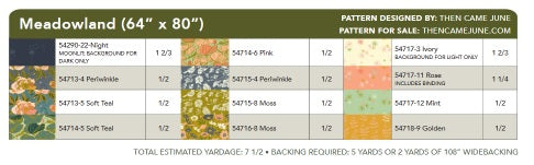 Lush Life by Jennifer Moore : Meadowland Quilt Kit - Light