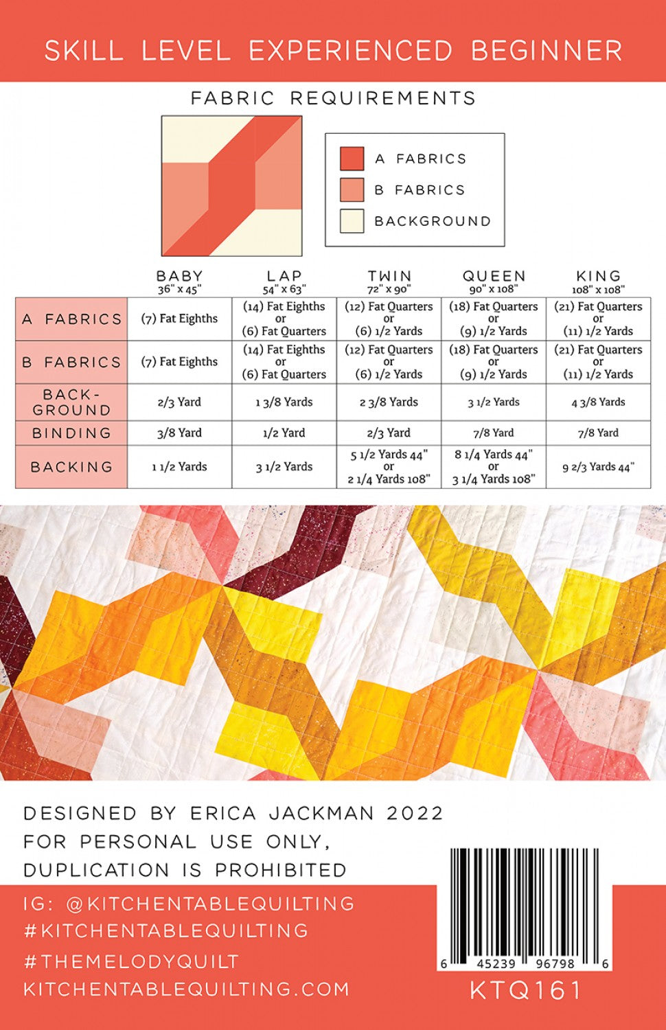 Lush Life by Jennifer Moore : Melody Quilt Kit