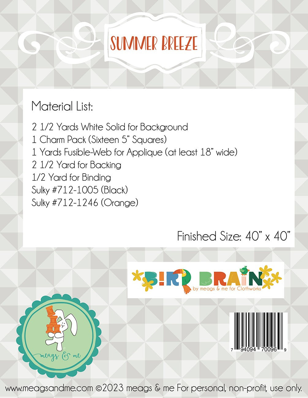 Summer Breeze # MAMP160 - Special Order