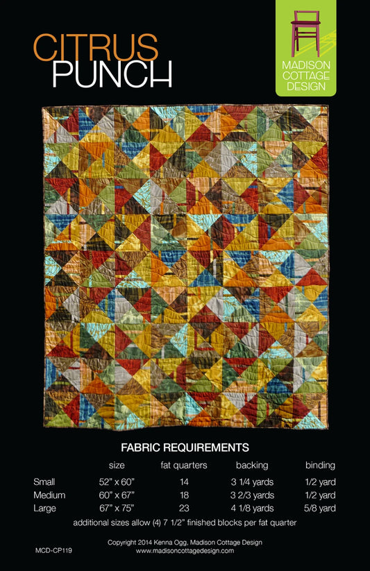Citrus Punch Quilt Pattern by Madison Cottage Design