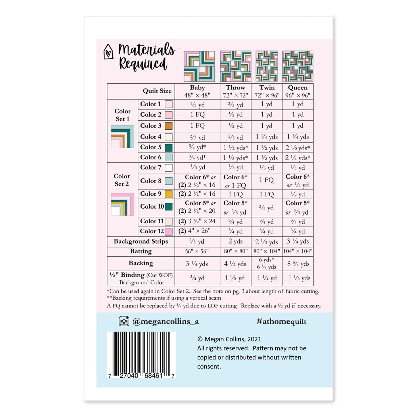 At Home Quilt Pattern by Megan Collins Quilt Design