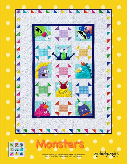 Monsters Appliqué Quilt Pattern by Amy Bradley