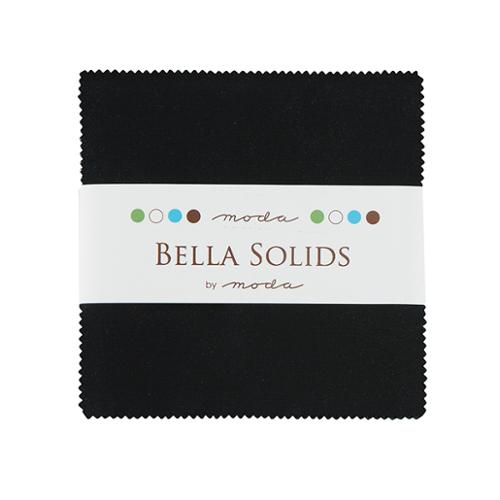 Bella Solids Charm Pack: Black