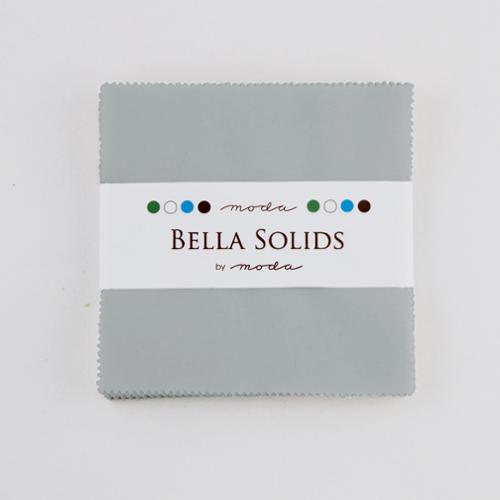 Bella Solids Charm Pack : Steel