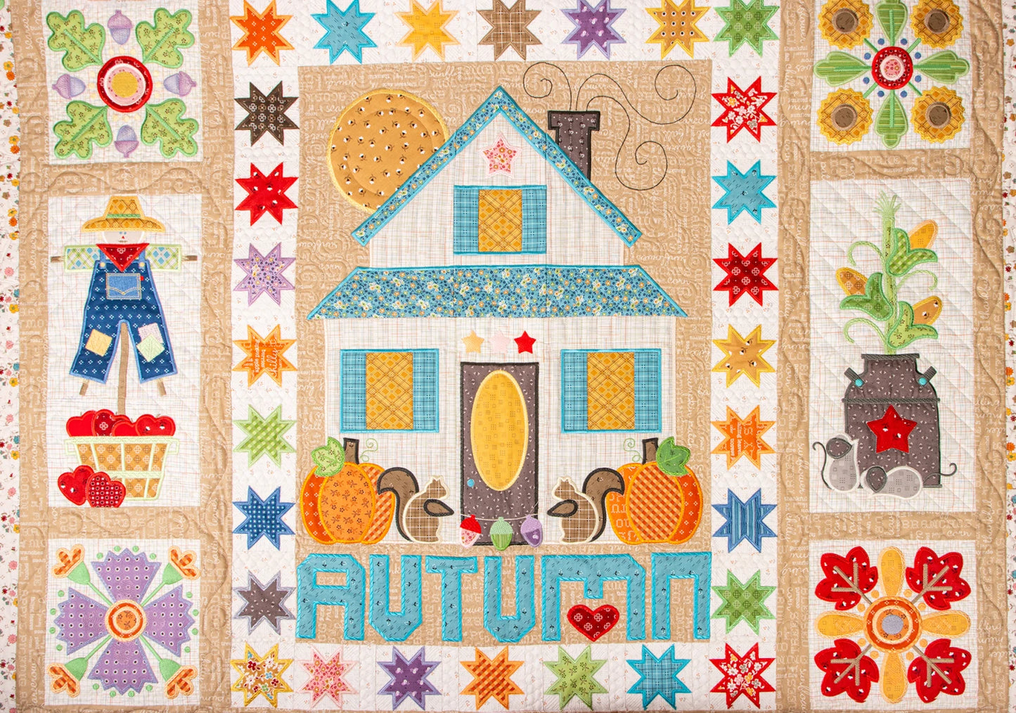 Autumn Love Quilt Projects ny Lori Holt - Machine Embroidery USB