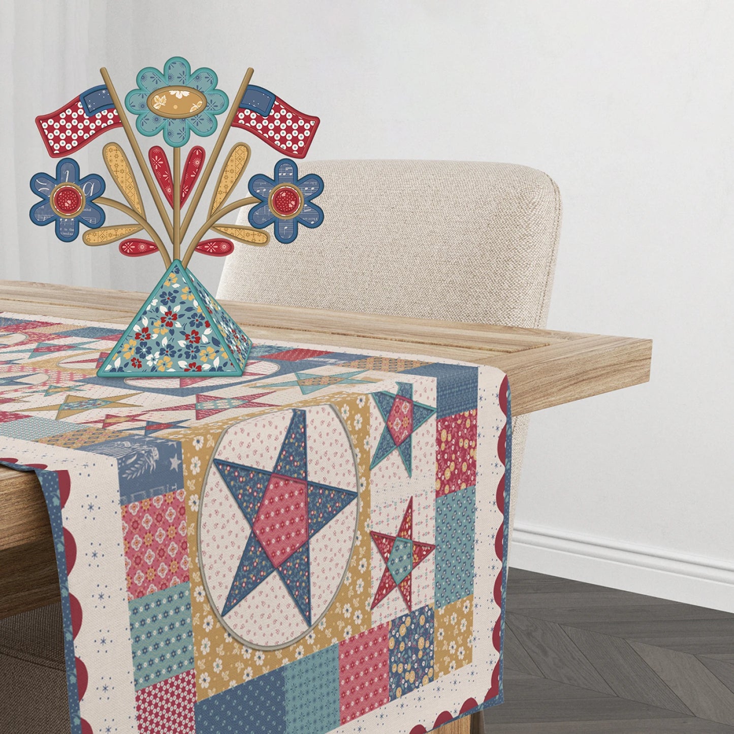 Americana America the Beautiful - Machine Embroidery USB