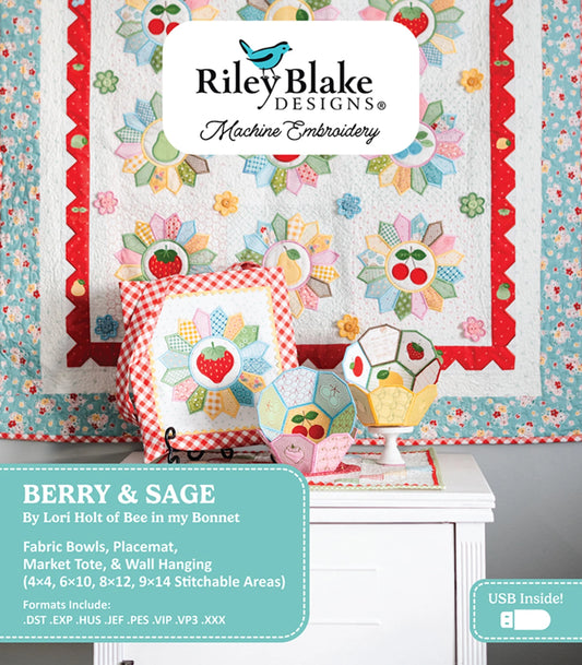 Berry and Sage Projects - Machine Embroidery USB