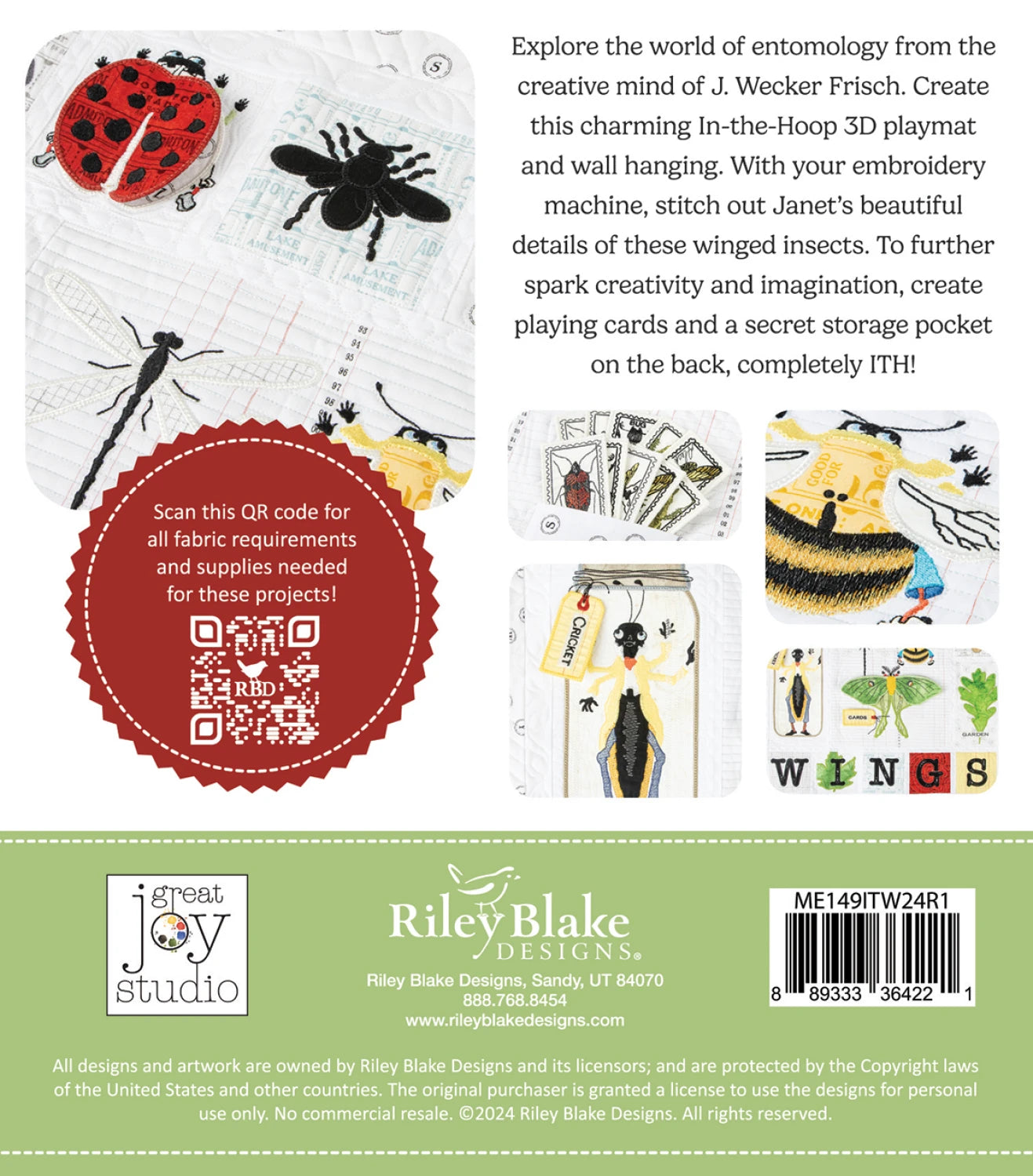 In the Wings Quilt Projects by J. Wecker Frisch - Machine Embroidery USB