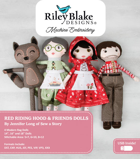 Red Riding Hood & Friends Dolls - Machine Embroidery USB # ME177RRH24R1 - Special Order