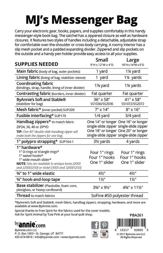 MJ's Messenger Bag # PBA261 - Special Order