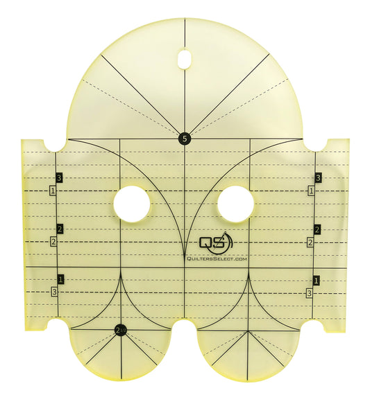 Machine Quilting Ruler 5in & 2-1/2in # QS-RUL5CL - Special Order