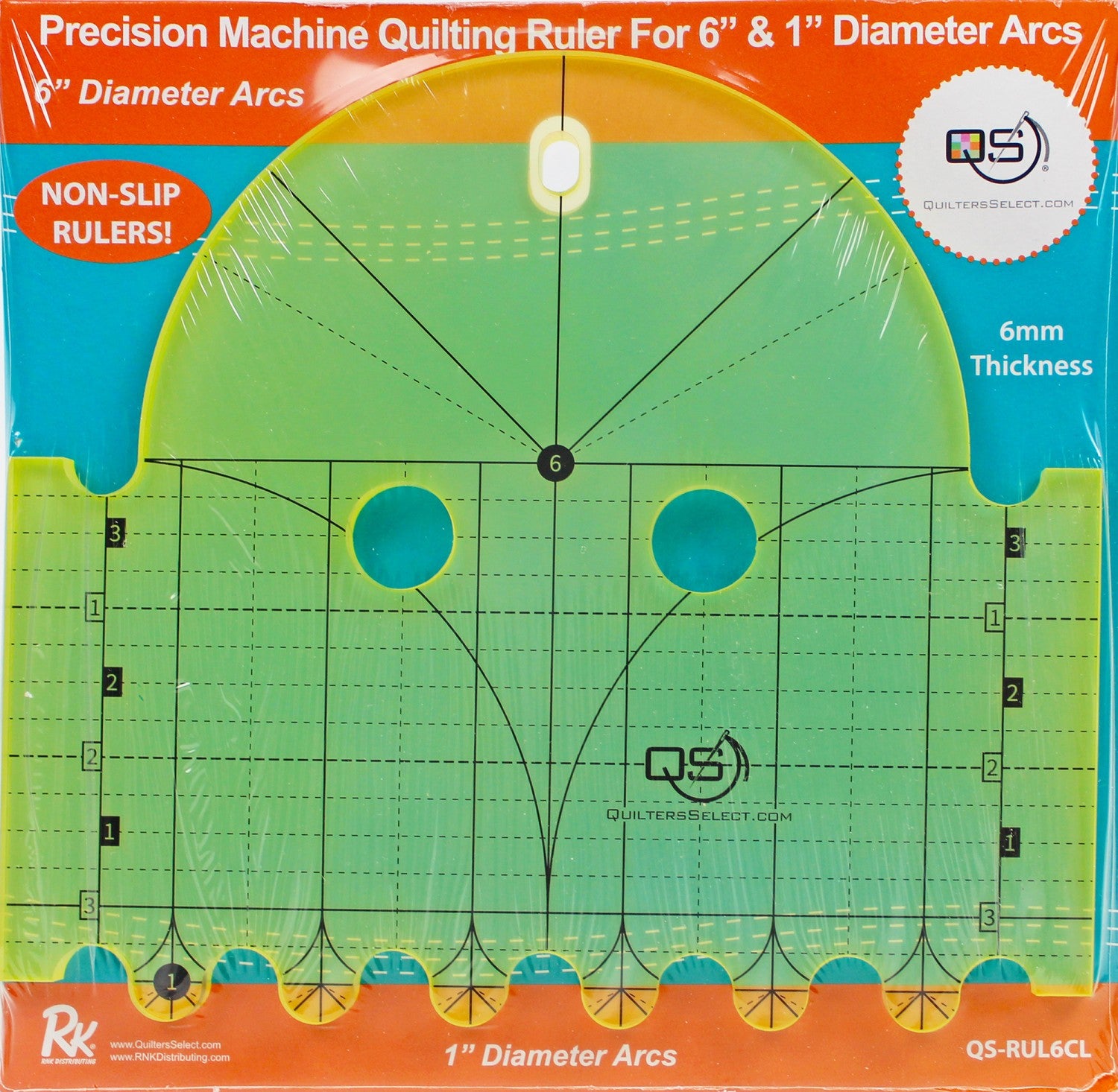 Machine Quilting Ruler 6in & 1in # QS-RUL6CL - Special Order (Will Ship After 4/27/25)