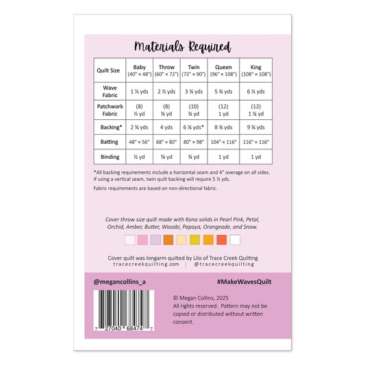 Make Waves Quilt Pattern by Megan Collins Quilt Design