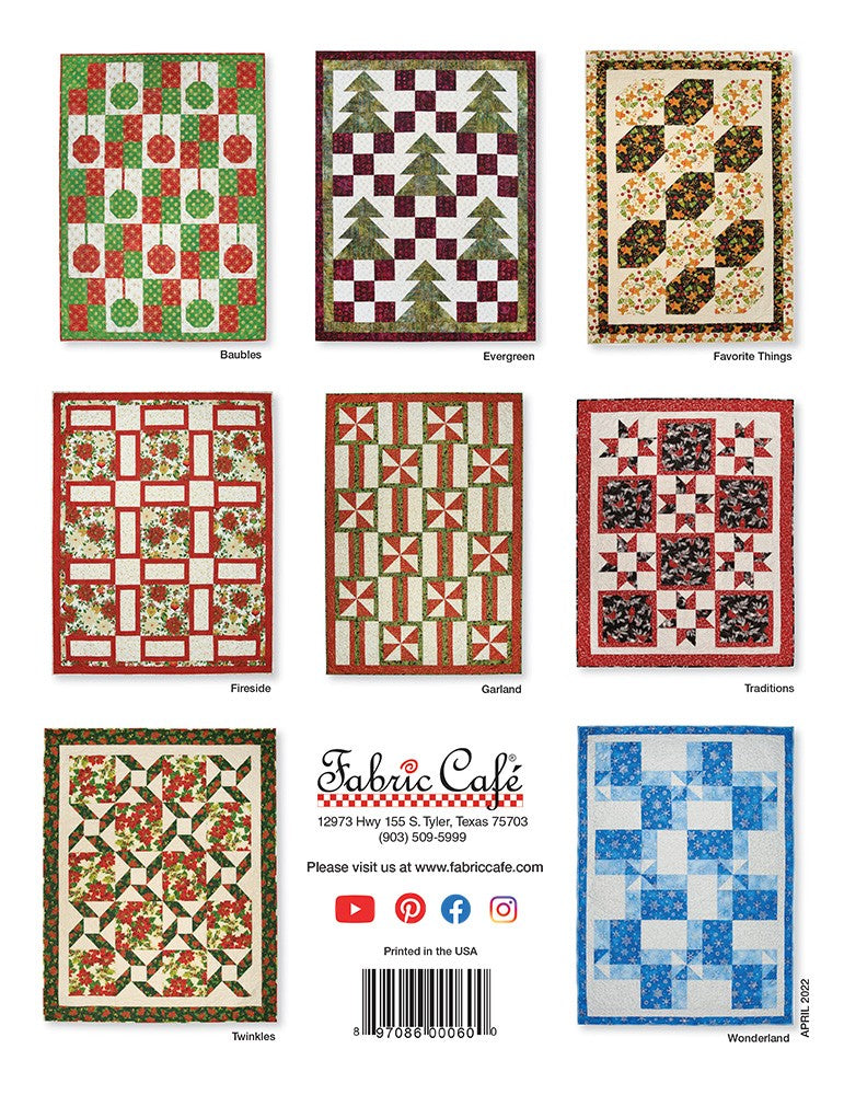 Make it Christmas with 3 Yard Quilts by Fabric Cafe