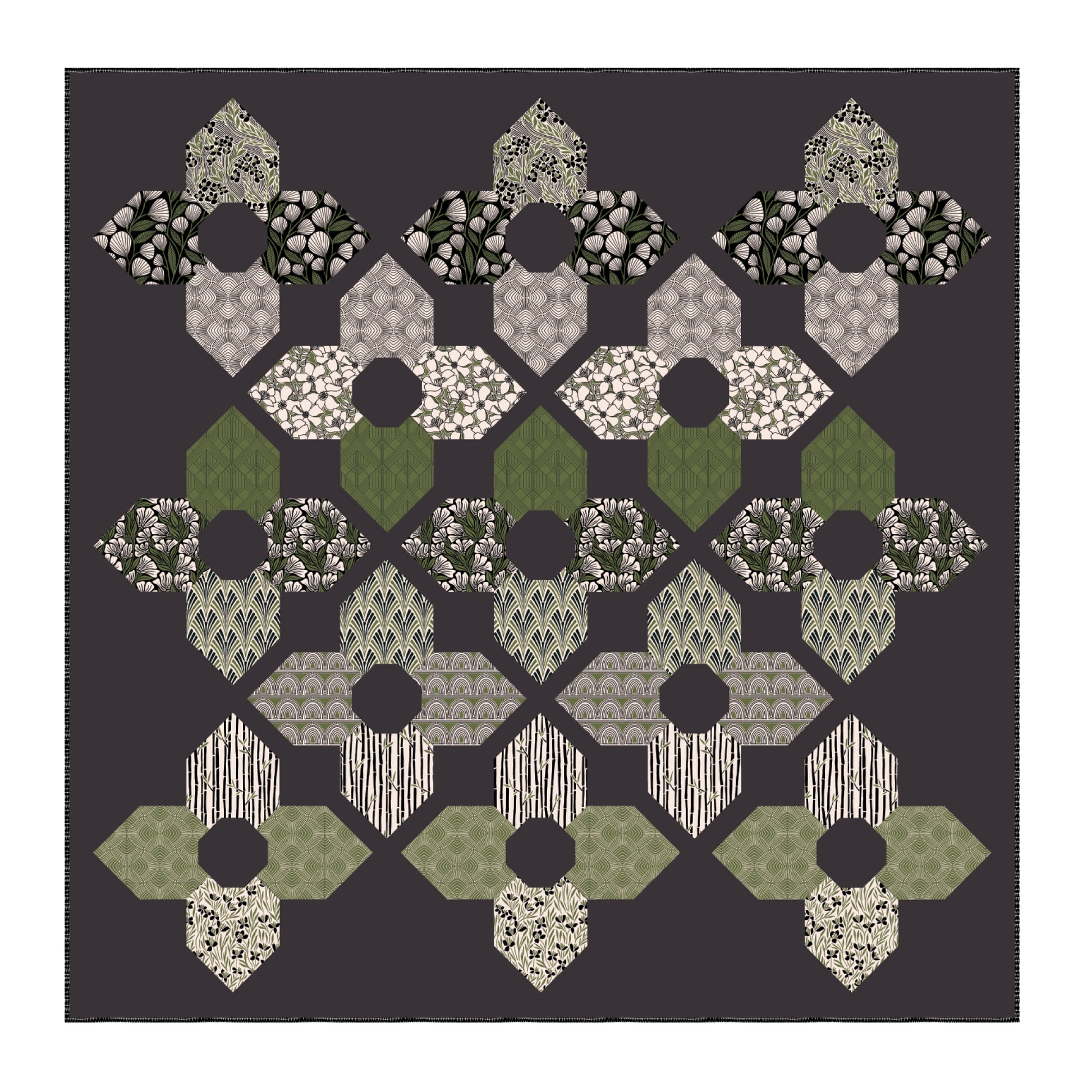 Marsh Havens by Amy MacCready : Orchid Garden Quilt Kit (Estimated Arrival January 2026)