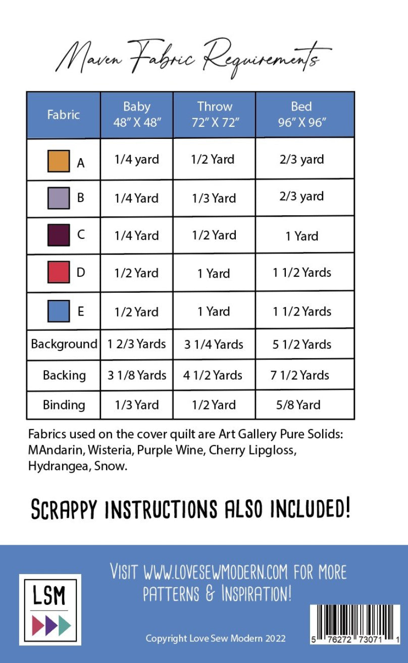 Maven Quilt Kit featuring LullaBee by Patty Basemi