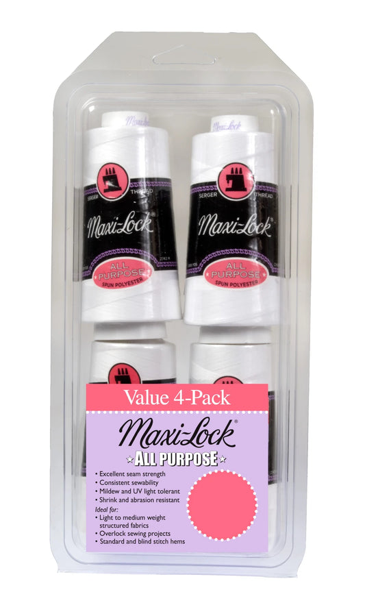 Maxi-Lock All Purpose Thread Set 4pk White # GGM0001 - Special Order