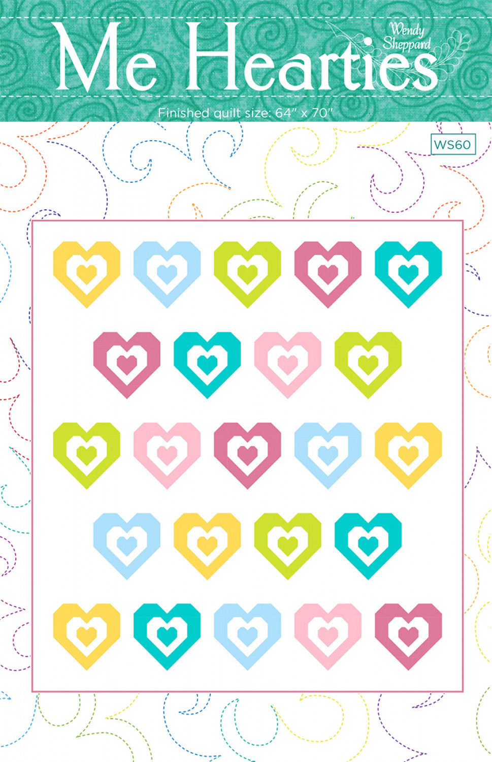 Me Hearties Quilt Pattern by Wendy Sheppard