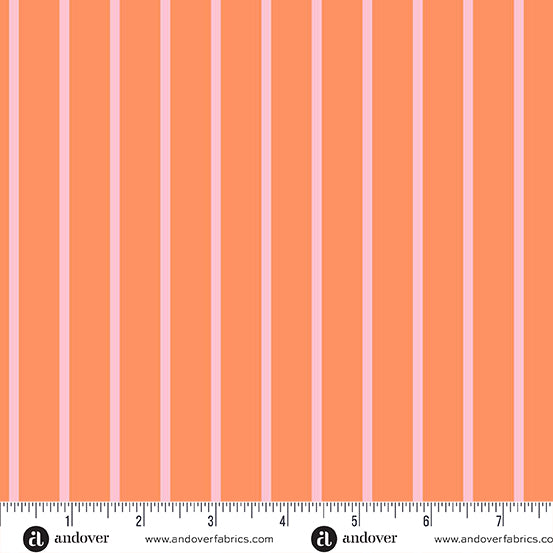Memories Unfold by Stephanie Organes : Town Wharf Stripes Peach Fuzz A-1433-O