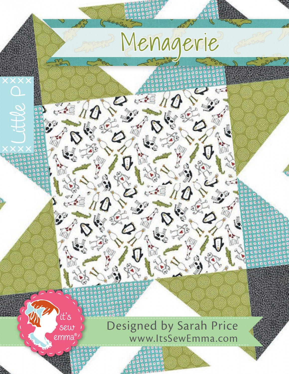 Menagerie Little P Quilt Pattern by It’s Sew Emma
