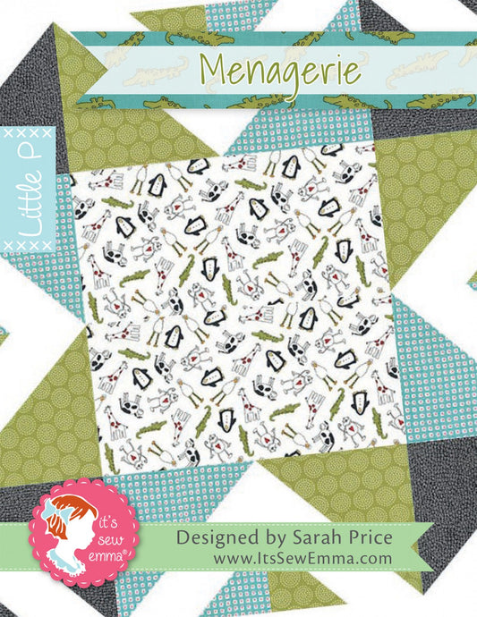 Menagerie Little P Quilt Pattern by It’s Sew Emma