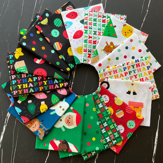 Merry Cheer by Ann Kelle - Fat Quarter Bundle with Panel