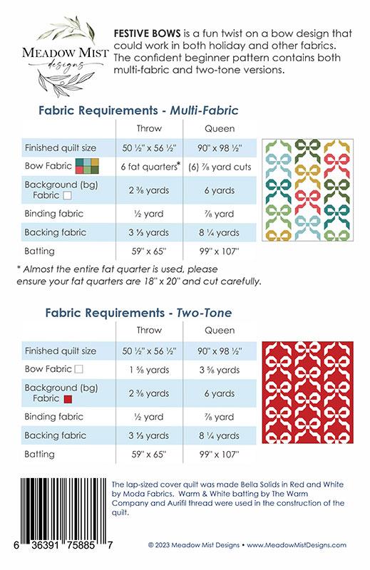 Merry Happy by Kimberly Kight : Festive Bows Quilt Kit