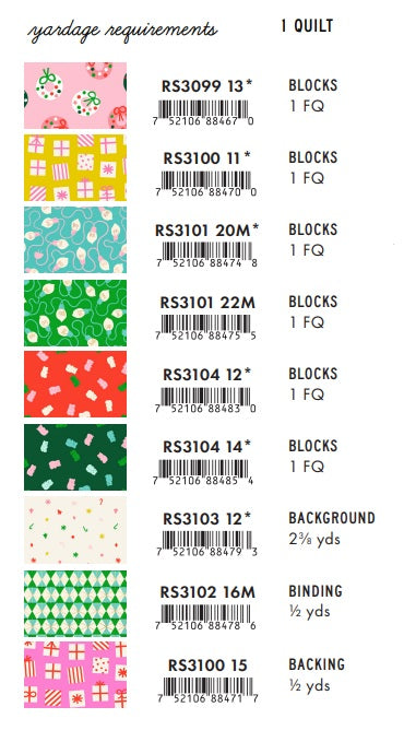 Merry Happy by Kimberly Kight : Festive Bows Quilt Kit