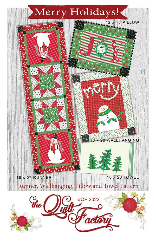 Merry Holidays Appliqué Wall Hanging Pattern by The Quilt Factory