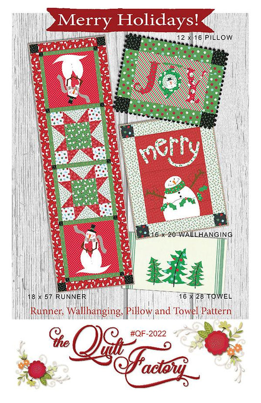 Merry Holidays Appliqué Wall Hanging Pattern by The Quilt Factory