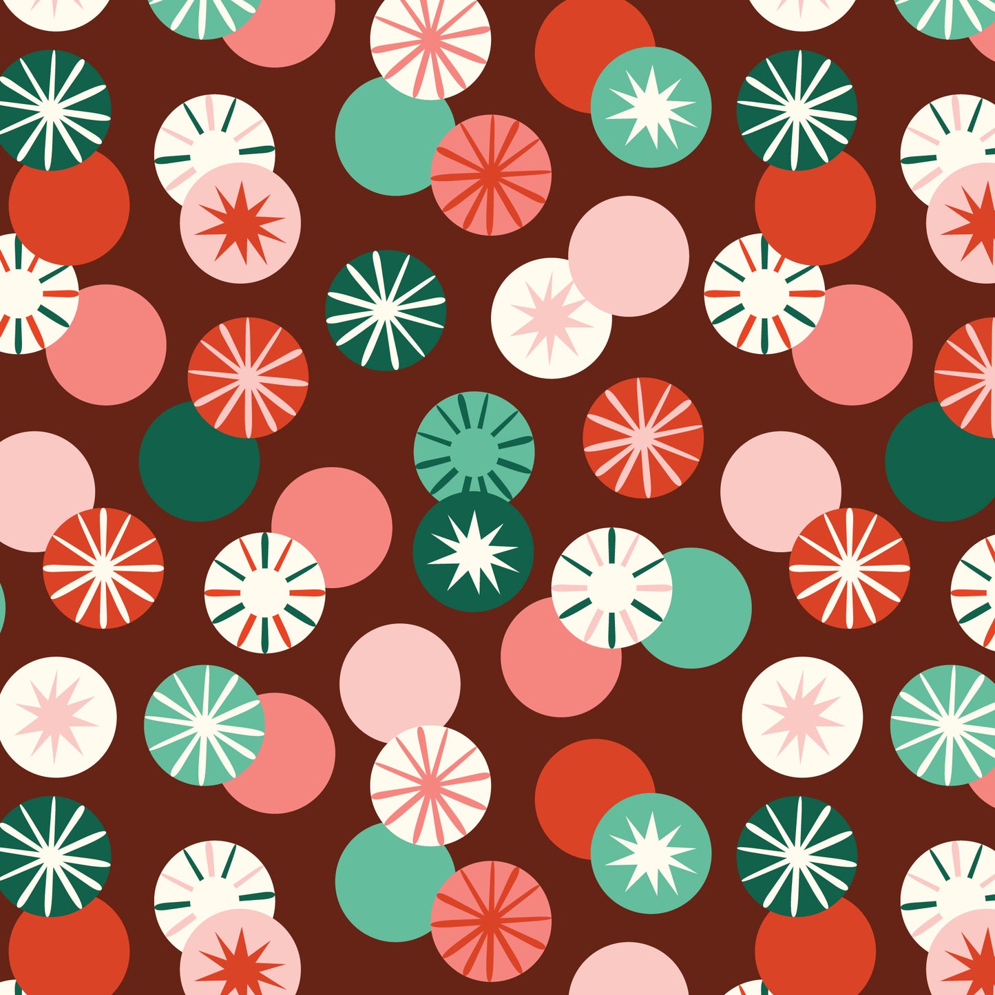 Merry and Mod by Shelby Warwood : Peppermint Whirl Burgundy 229160